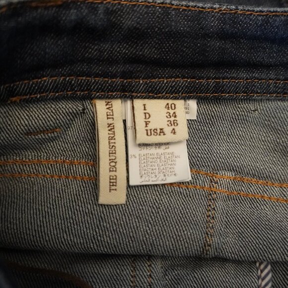 Brunello Cucinelli Jeans Monili Equestrian Straight Leg Blue Denim Size 4 - Picture 9 of 11